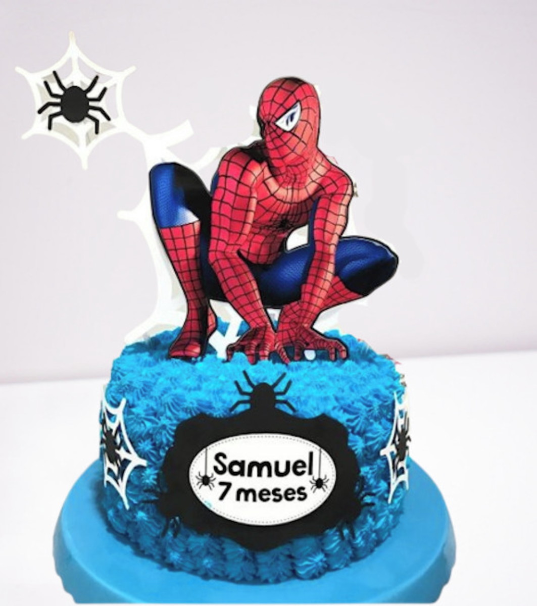 Arquivo Silhouette Topo de Bolo Super Herói Homem Aranha