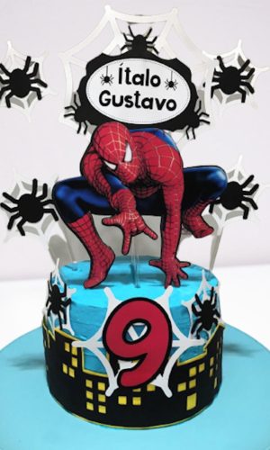 Arquivo Silhouette Topo de Bolo Super Herói Homem Aranha