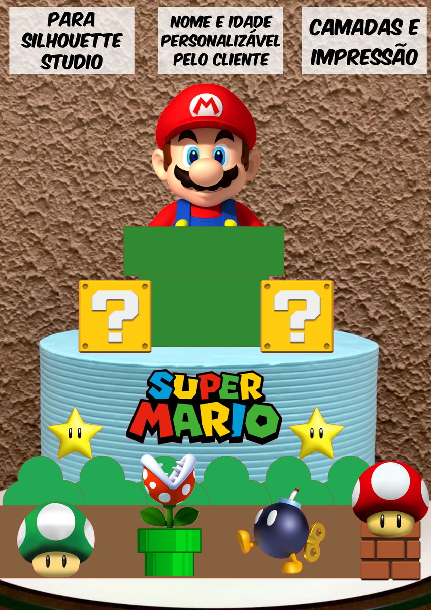 Arquivo de Corte Topo de Bolo Super Mario 3