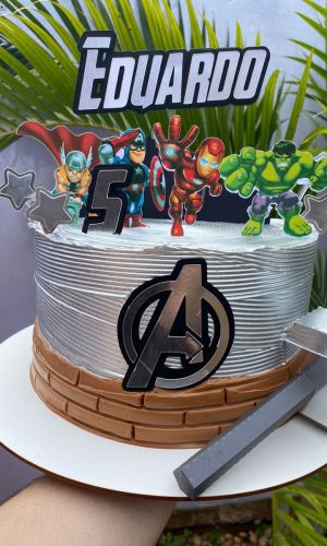 Arquivo silhouette topo de bolo Vingadores Herois
