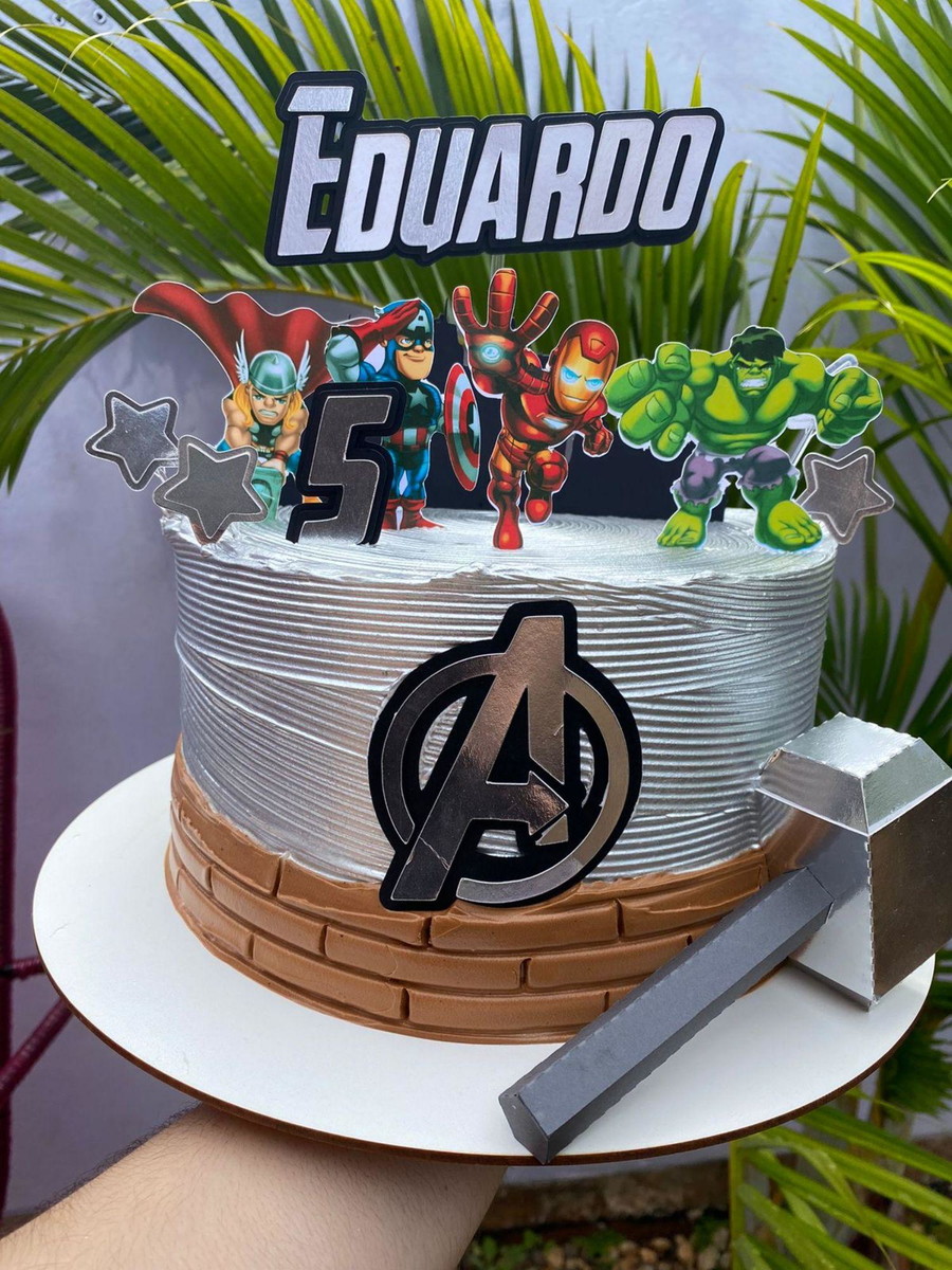 Arquivo silhouette topo de bolo Vingadores Herois