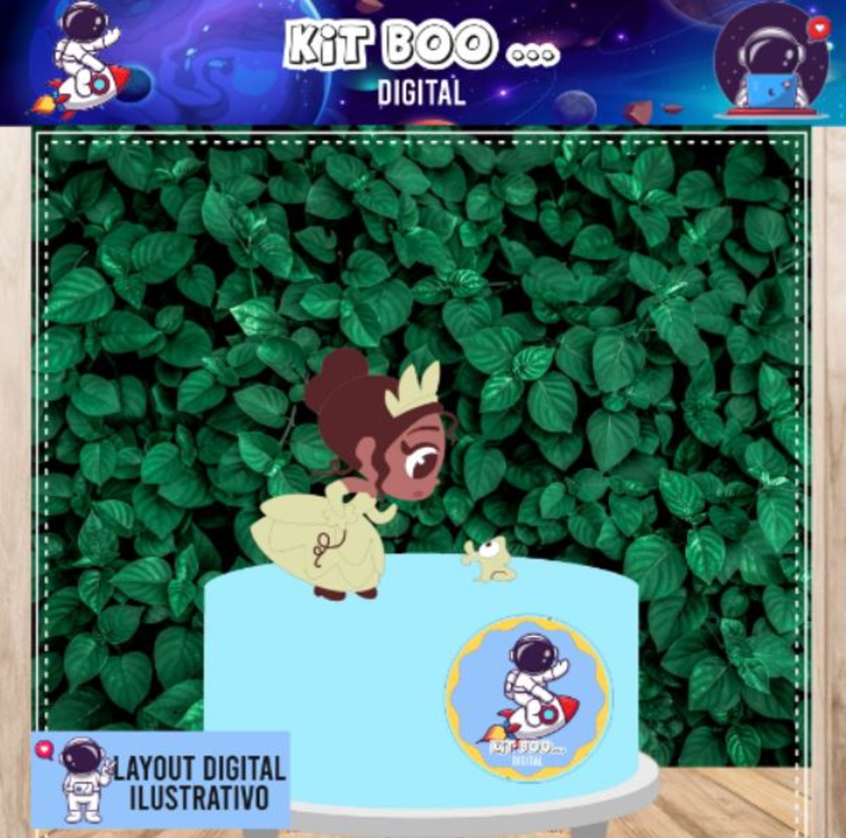 Arquivo Topo de Bolo - A Princesa e o Sapo