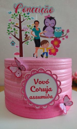 Arquivo topo de bolo - avó coruja