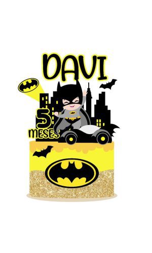 Arquivo topo de bolo Batman 3d