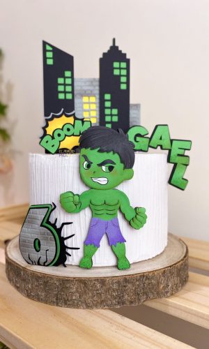 Arquivo Topo de Bolo Bebê Hulk - Silhouette