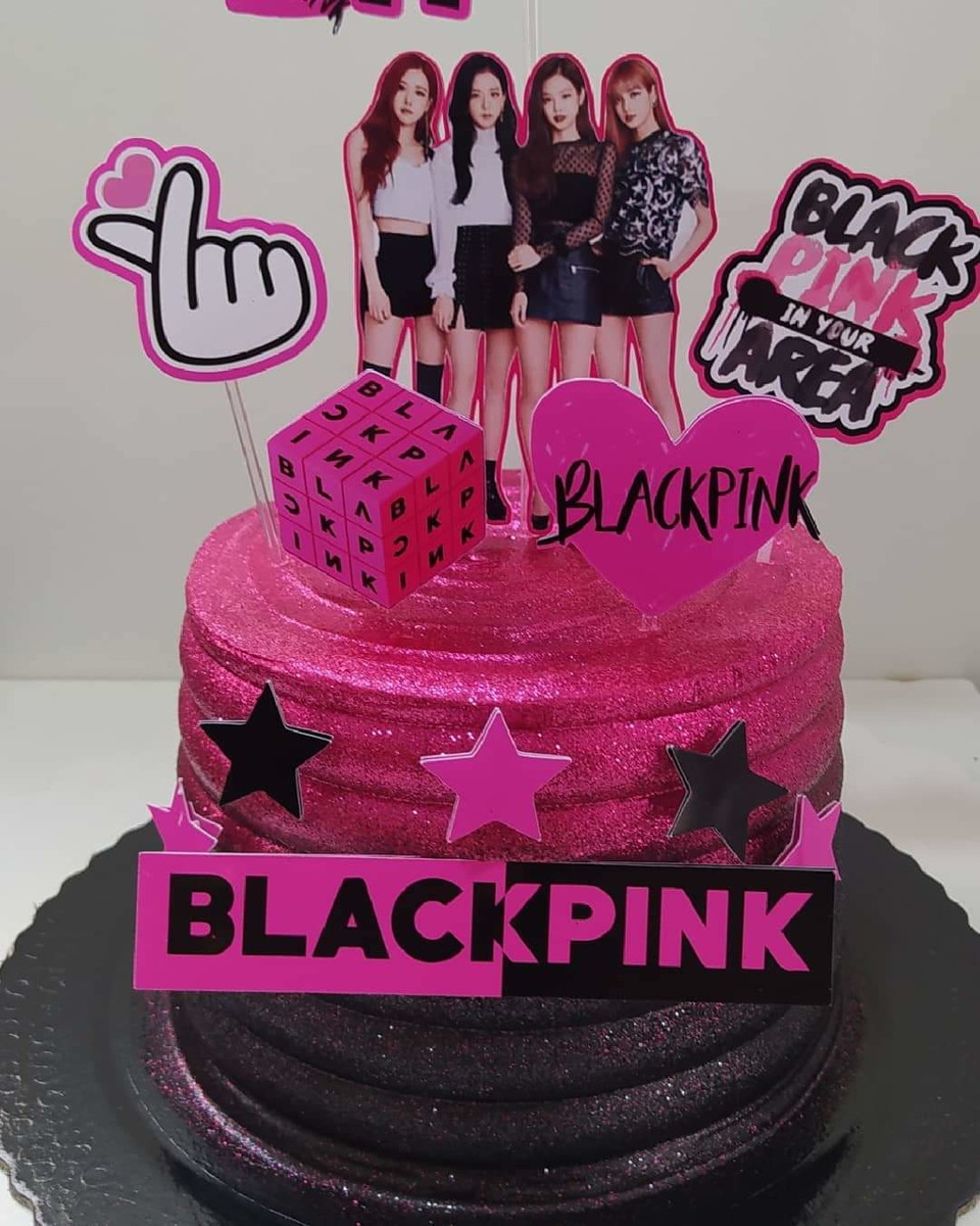 Arquivo Topo de Bolo Blackpink - Imagem 2