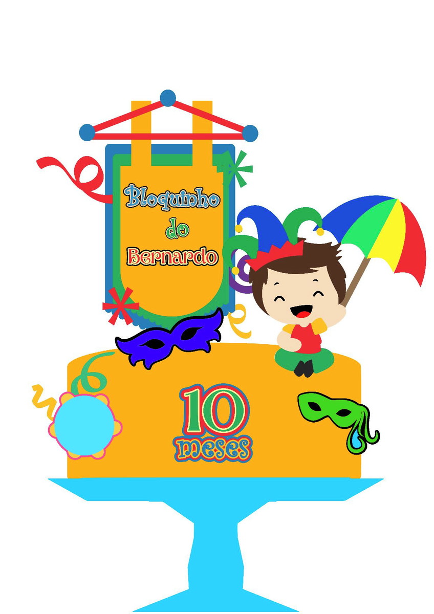 Arquivo Topo de Bolo Carnaval Menino