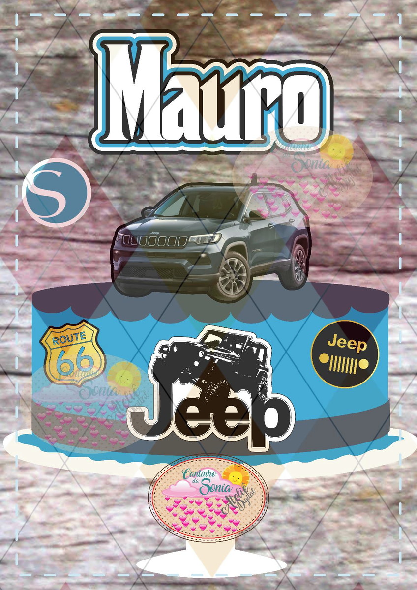 Arquivo topo de bolo CARRO JEEP COMPASS - 1750 STUDIO - Imagem 3