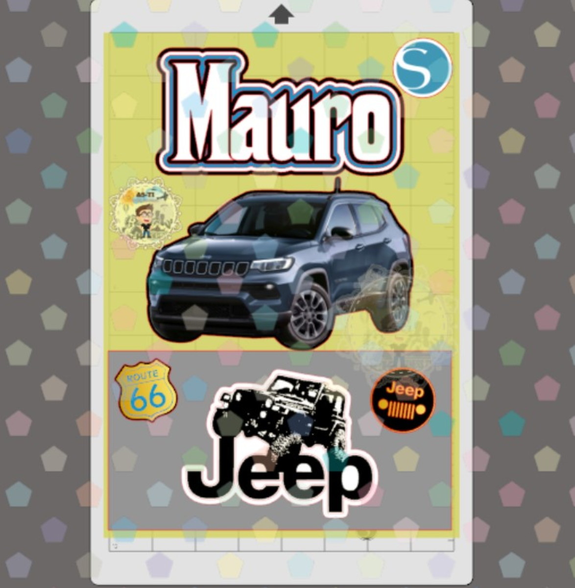 Arquivo Topo de bolo Carro Jeep COMPASS REF: 1750 Studio - Imagem 3