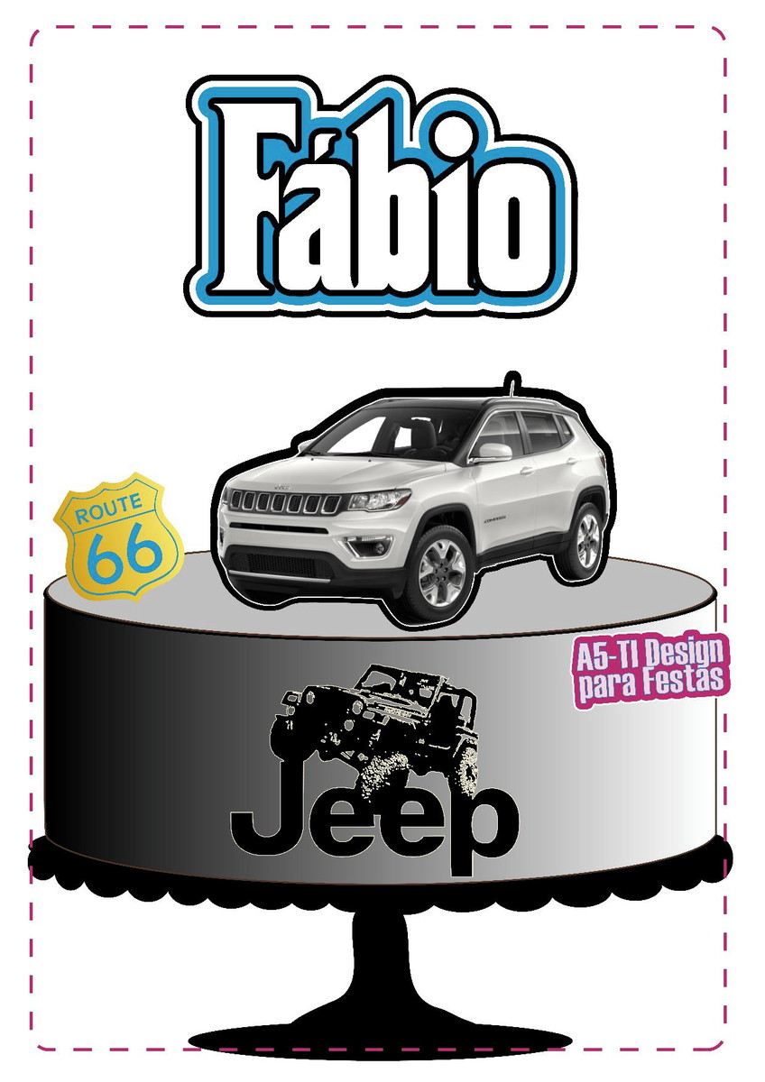 Arquivo Topo de bolo Carro Jeep COMPASS REF: 1750 Studio