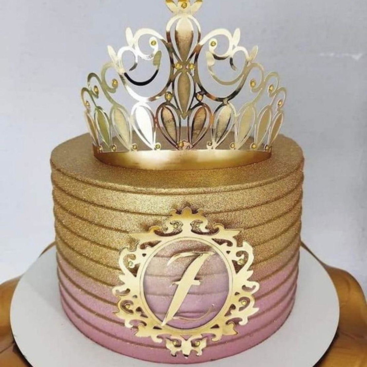 Arquivo Topo De Bolo Coroa 3d Princesa Realeza