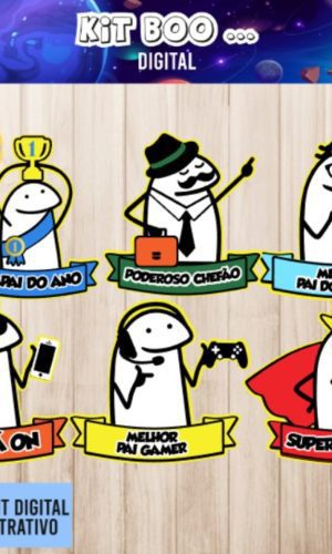 Arquivo Topo De Bolo- Dia Dos Pais Flork (6 Topos)