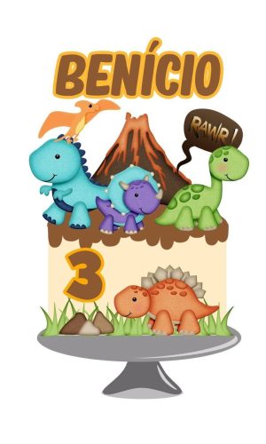 Arquivo topo de bolo dinobaby