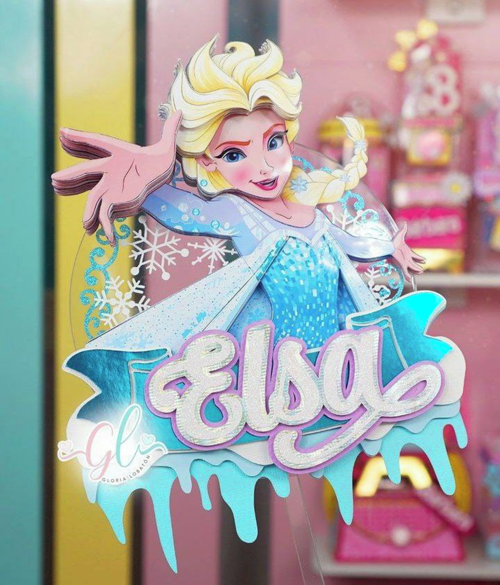 Arquivo Topo de Bolo - Elsa Frozen