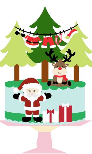 ARQUIVO TOPO DE BOLO EM CAMADAS NATAL DO PAPAI NOEL