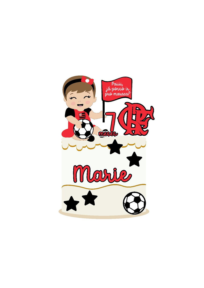 Arquivo Topo De Bolo Flamengo Baby Menina