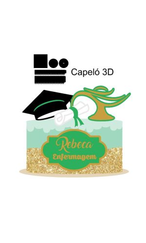 Arquivo topo de bolo formatura enfermagem