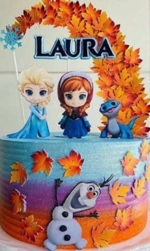 Arquivo Topo de Bolo Frozen Cute