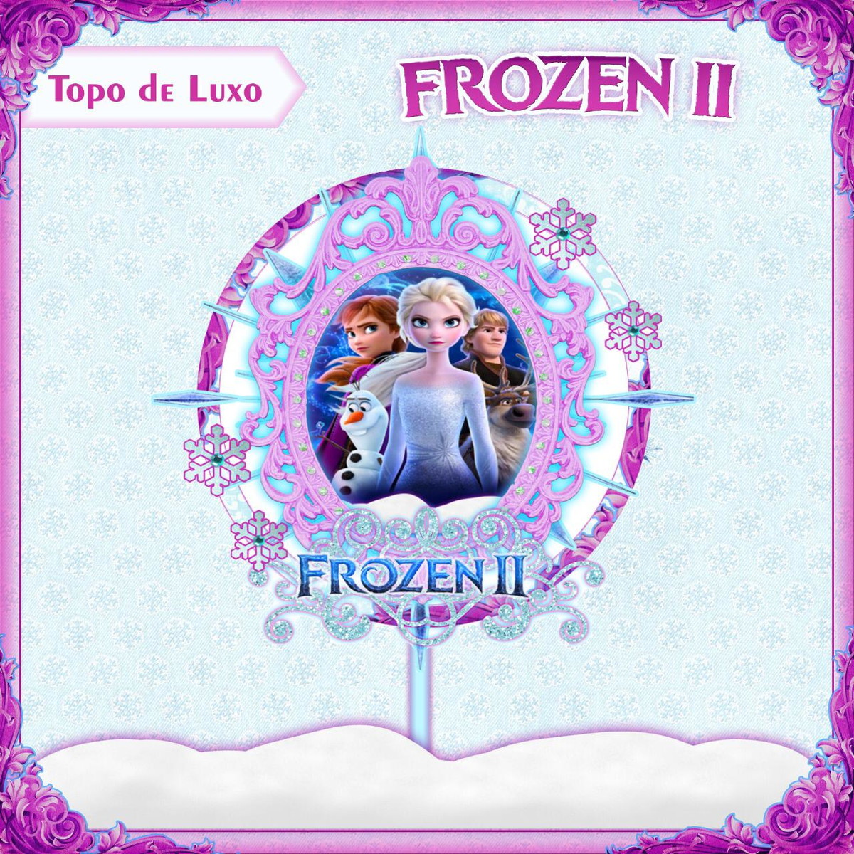 Arquivo Topo de Bolo - Frozen