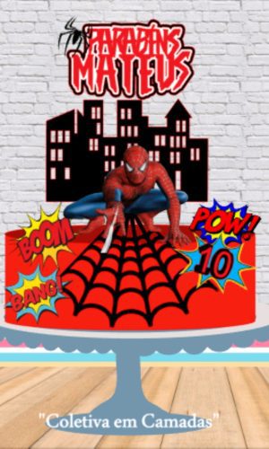 ARQUIVO TOPO DE BOLO HOMEM ARANHA #11047