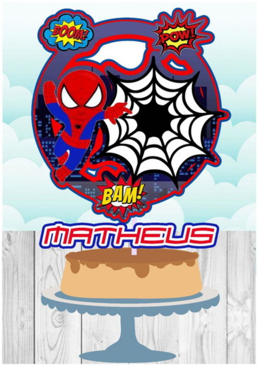 Arquivo Topo de Bolo Homem Aranha #15086