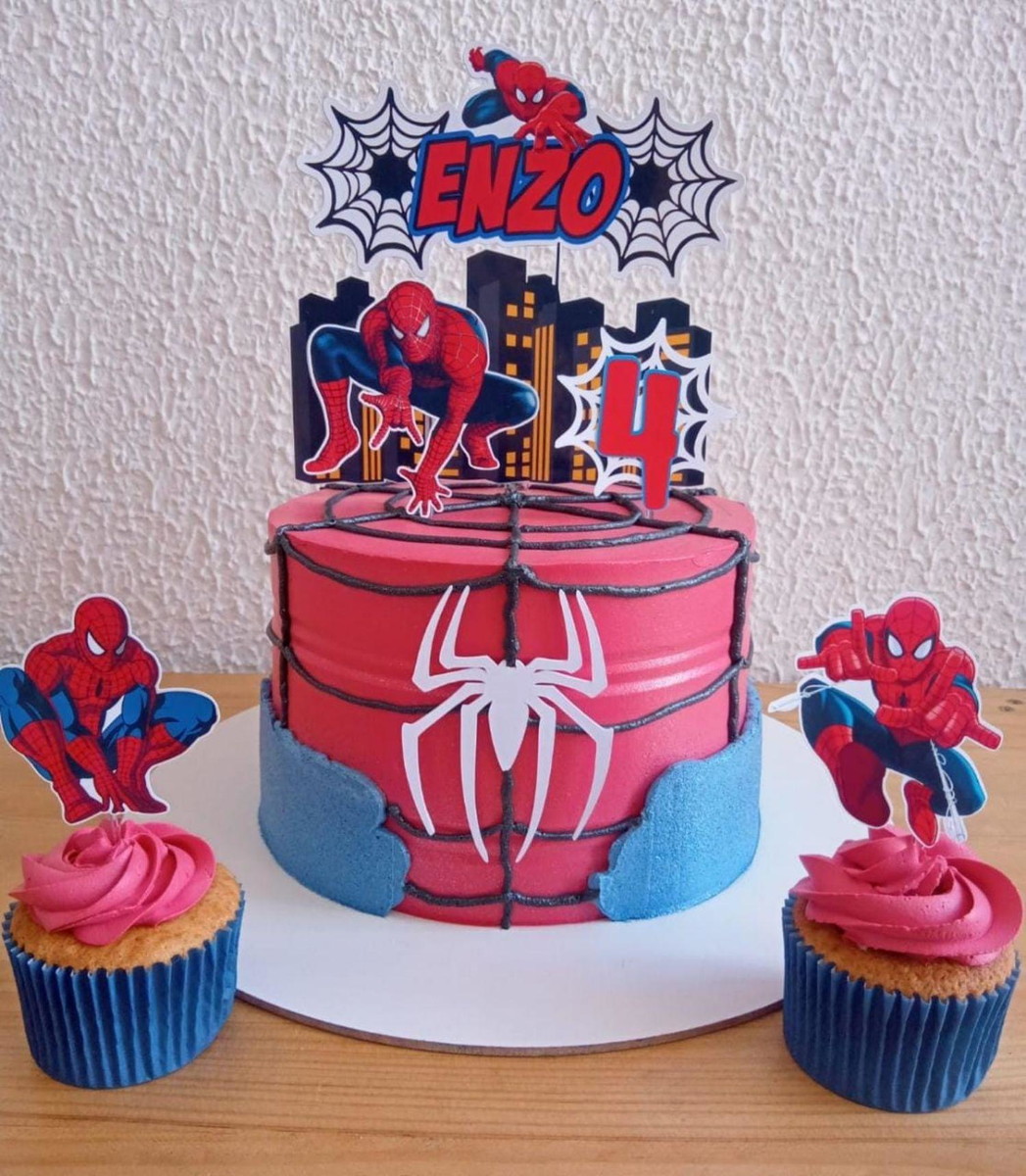 Arquivo topo de bolo - homem aranha