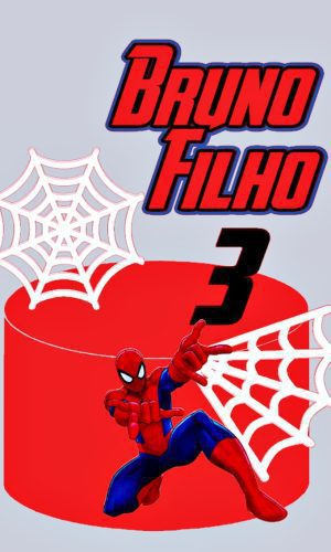 Arquivo de Corte - Topo de Bolo Homem Aranha