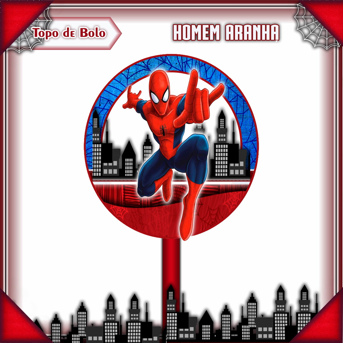 Arquivo Topo de Bolo - Homem Aranha