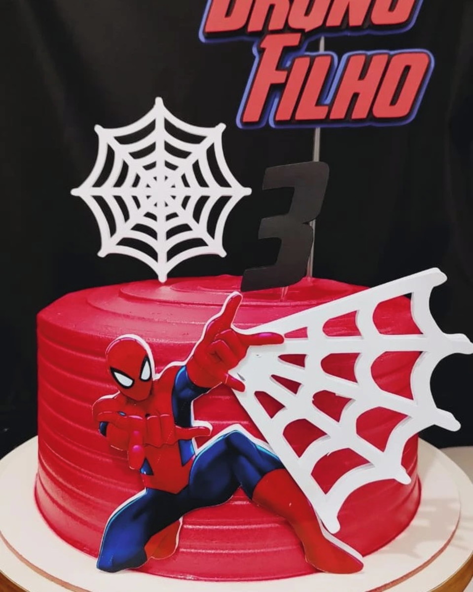 Arquivo de Corte - Topo de Bolo Homem Aranha - Imagem 2
