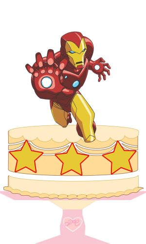 Arquivo Topo de Bolo - Homem de Ferro