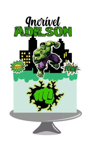 Arquivo topo de bolo hulk