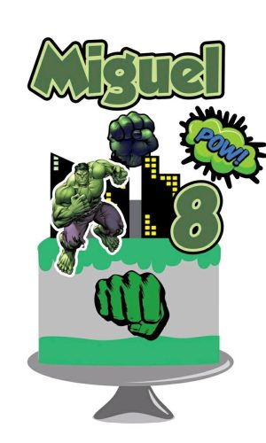 Arquivo topo de bolo hulk