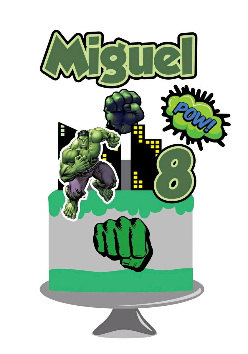Arquivo topo de bolo hulk
