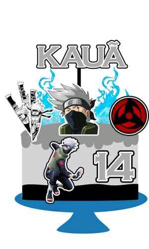 Arquivo topo de bolo Kakashi Naruto