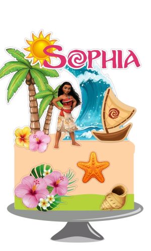 Arquivo topo de bolo Moana
