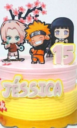 Arquivo Topo de Bolo Naruto Menina