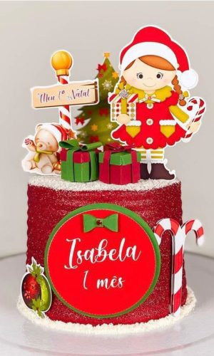 Arquivo Topo de Bolo Natal menina