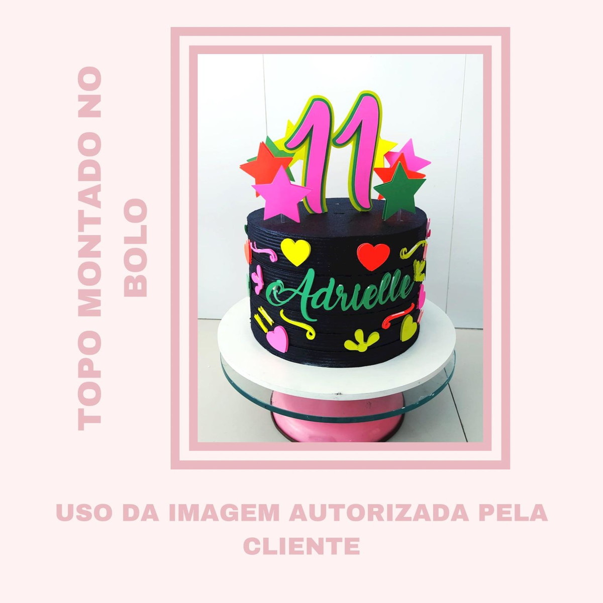 Arquivo Topo de Bolo Neon - Imagem 2
