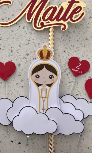 Arquivo Topo de Bolo Nossa Senhora de Fátima