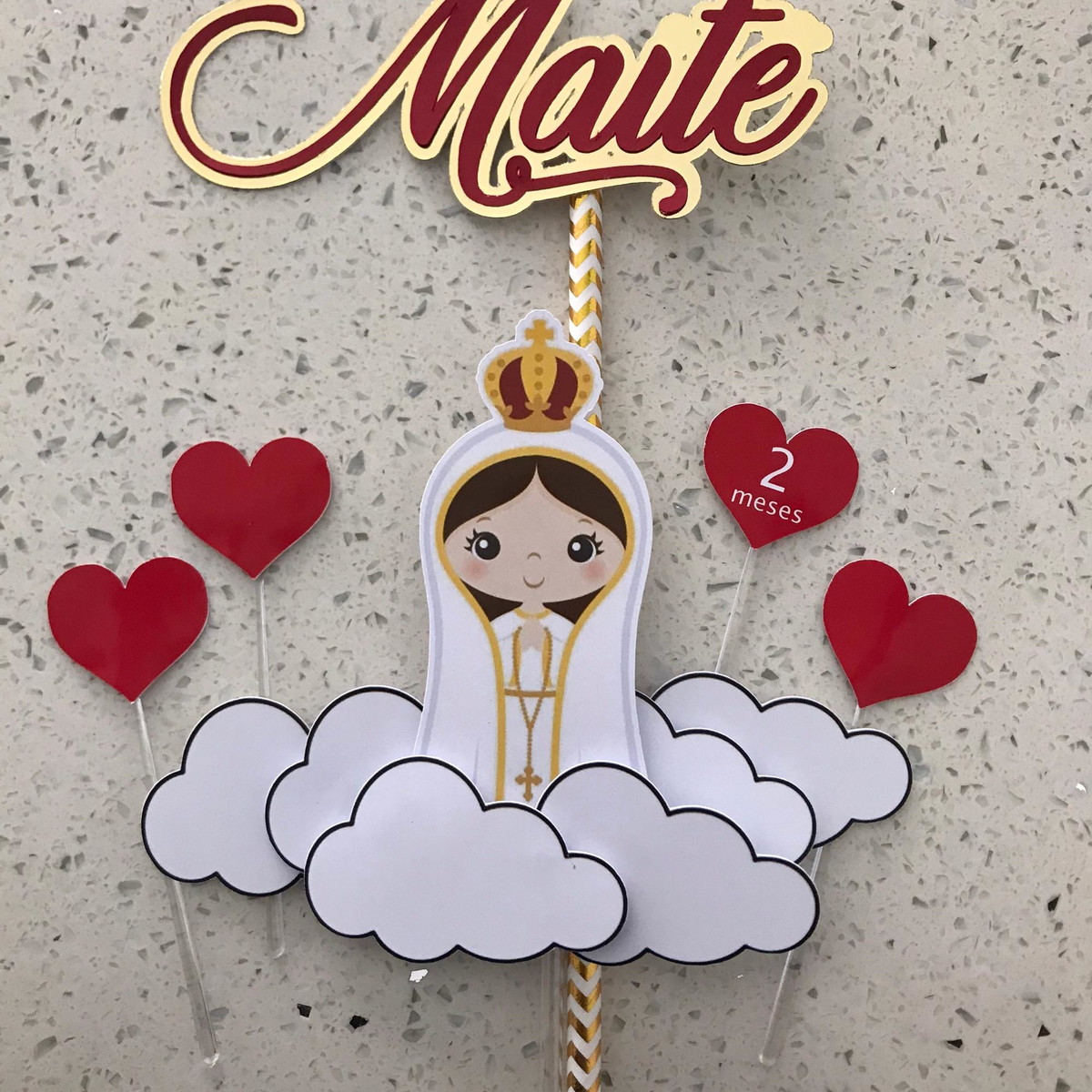 Arquivo Topo de Bolo Nossa Senhora de Fátima