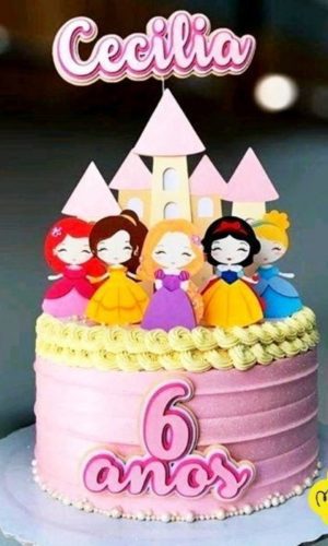 Arquivo Topo de Bolo Princesas Disney