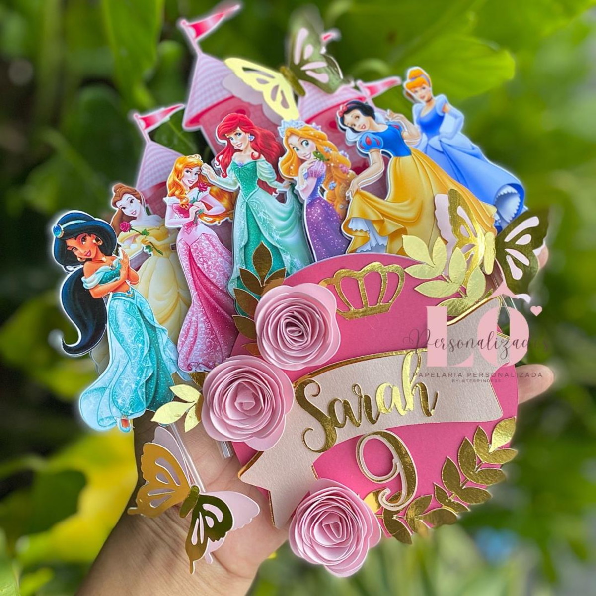 Arquivo Topo de Bolo Princesas Disney - Imagem 2