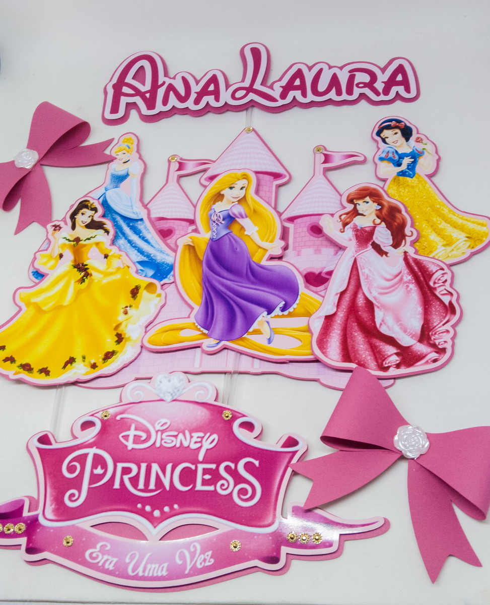 Arquivo Topo de Bolo - Princesas Disney