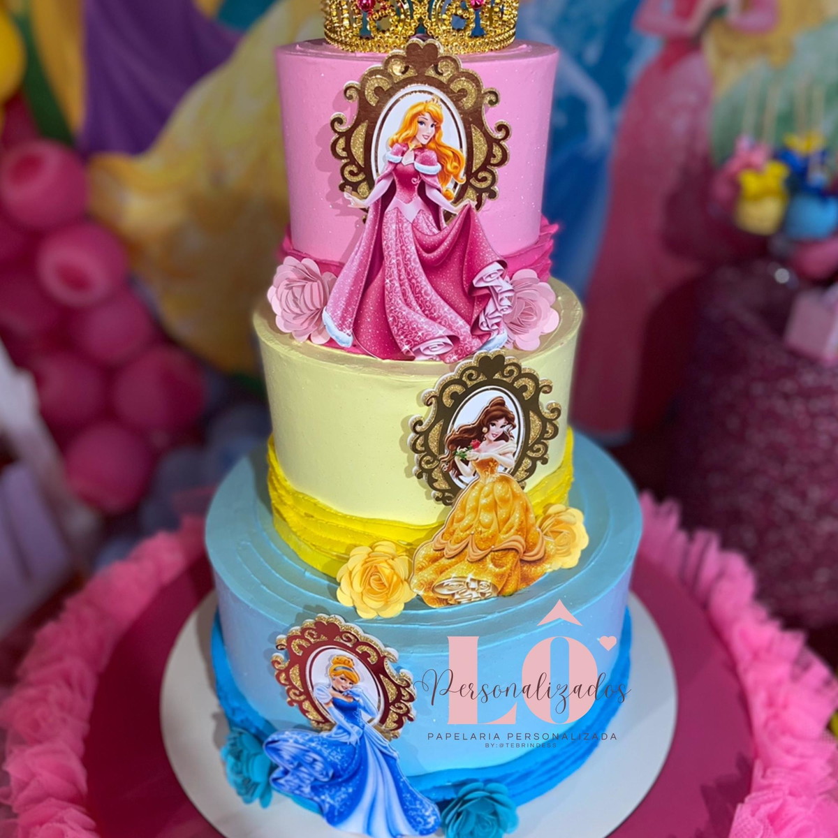 Arquivo Topo de Bolo Princesas Disney - Imagem 3