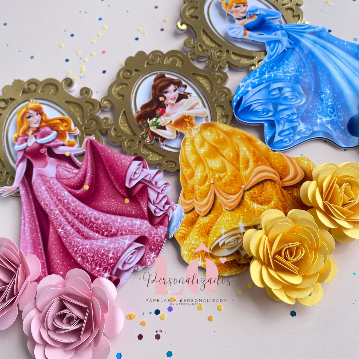 Arquivo Topo de Bolo Princesas Disney - Imagem 2