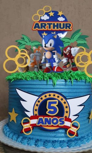 Arquivo Topo de Bolo Sonic