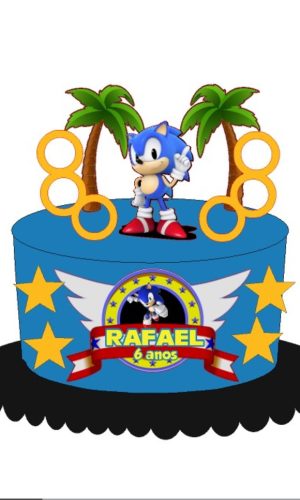 Arquivo Topo de Bolo Sonic