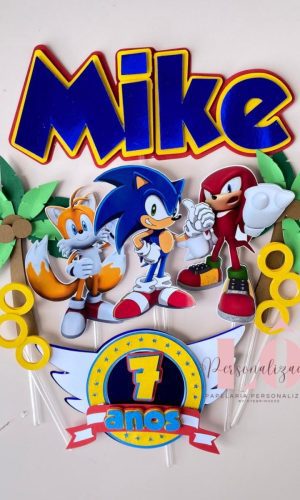 Arquivo Topo de Bolo Sonic