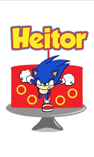 Arquivo topo de bolo sonic camadas