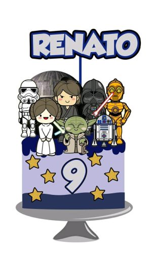 Arquivo topo de bolo Star Wars 3